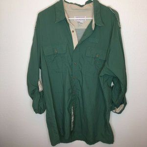 Sportif Men's Long sleeve Shirt Button Up Nylon